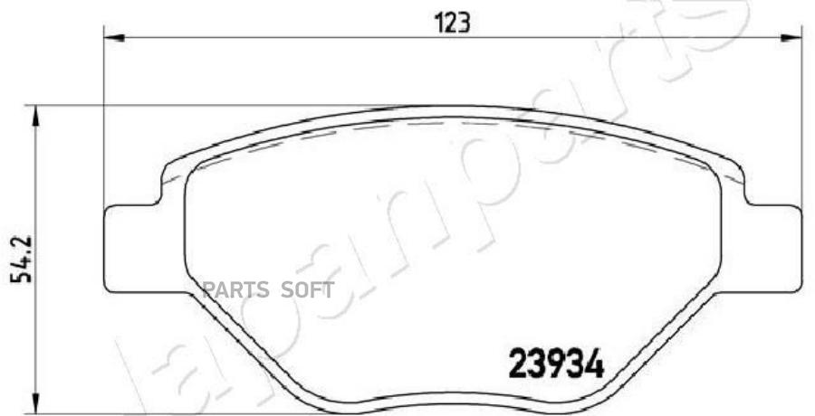 

Колодки тормозные RENAULT MEGANE II 03 передние 1шт JAPANPARTS PA-0716AF