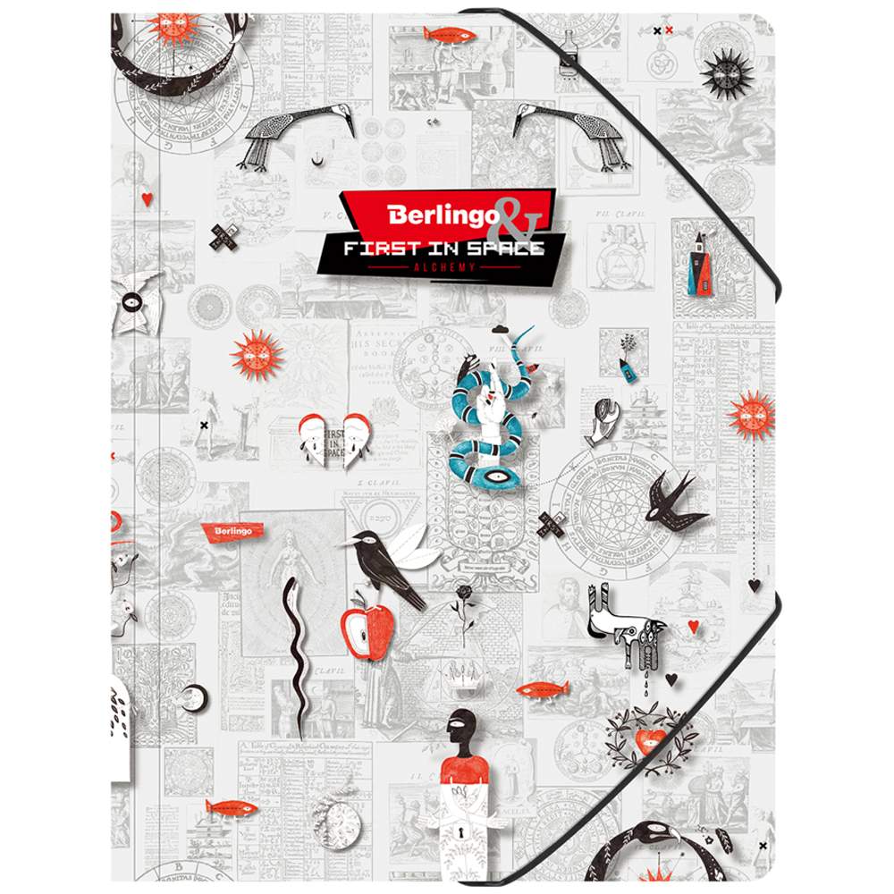 

Папка на резинке Berlingo 338429, 3 штуки, Разноцветный