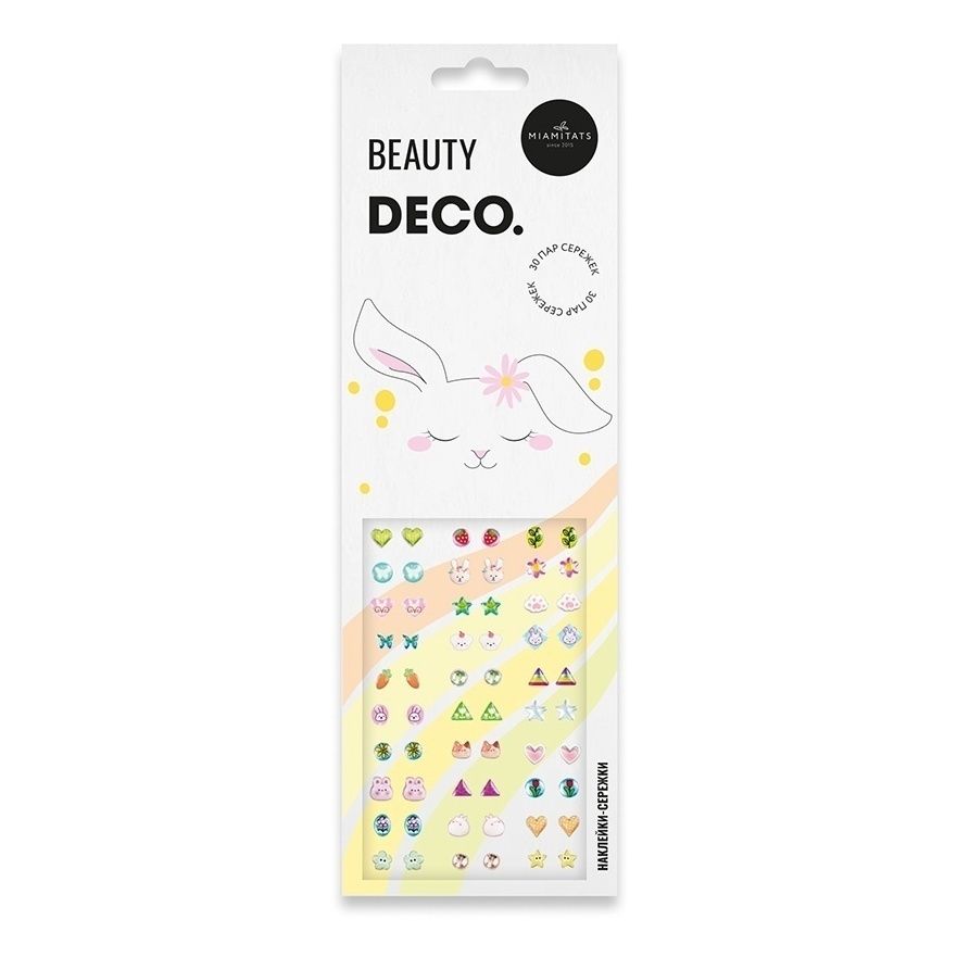 

Переводное тату Deco Stick on earings by Miami tattoos переводная bunny, Разноцветный