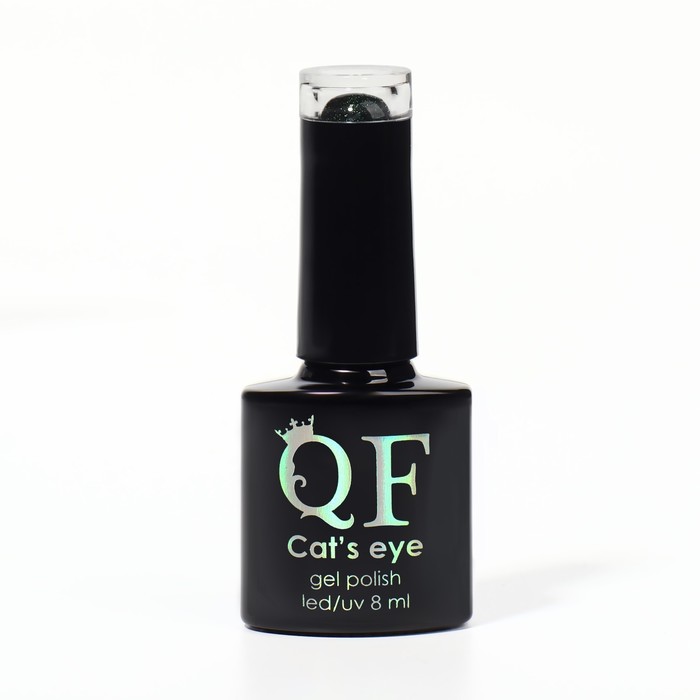 Гель-лак для ногтей Queen fair CATS EYE цвет хамелеон зелёный 8мл
