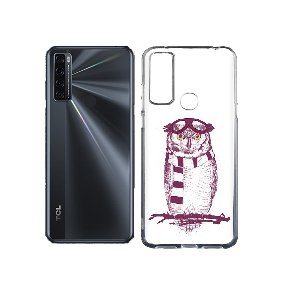 

Чехол MyPads Tocco для TCL 20L сова-летчик, Прозрачный, Tocco