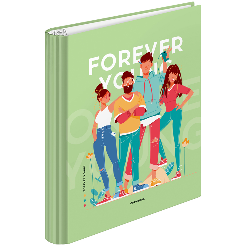 

Тетрадь на кольцах 120л, А5 ArtSpace Стиль, Forever young (клетка), 24шт