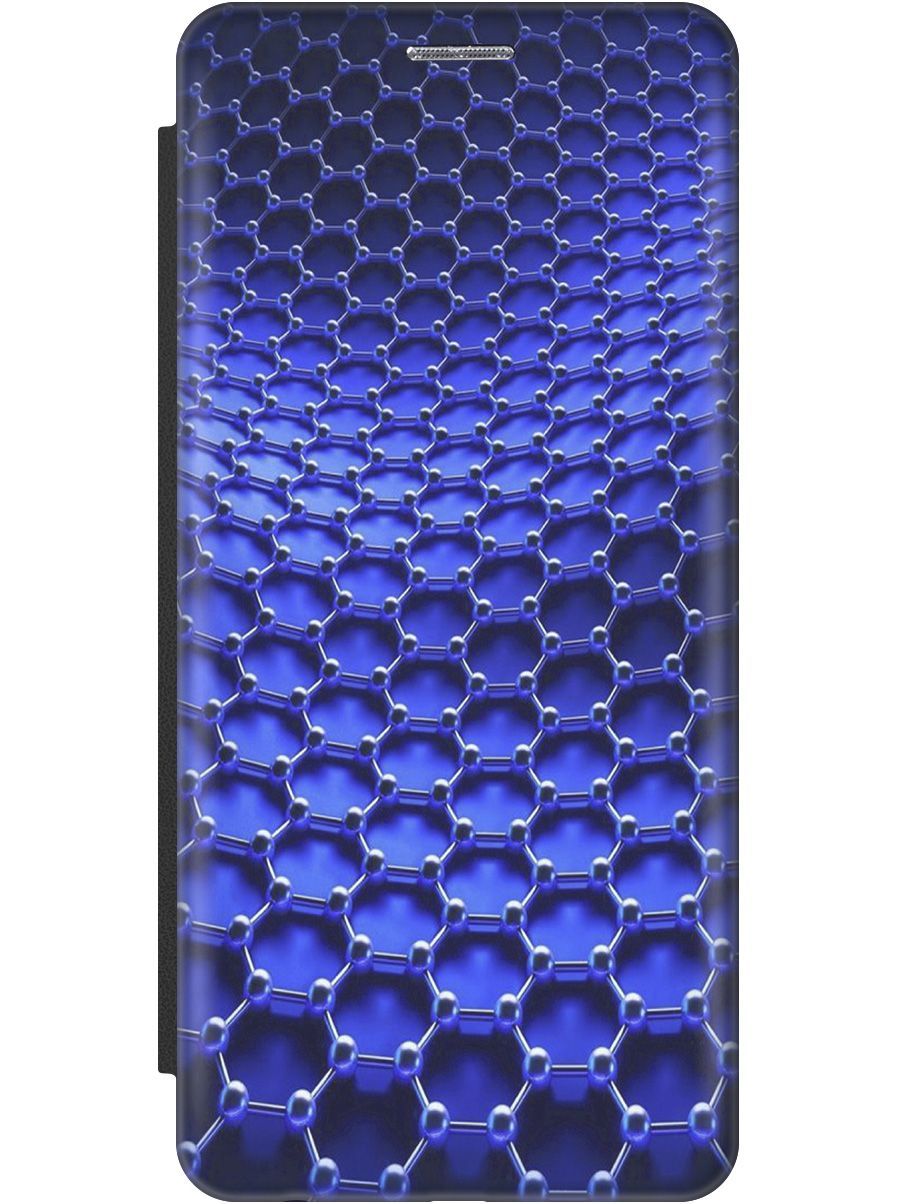 

Чехол-книжка на Tecno Spark 10C "Молекулярная цепь" черный, Синий;черный, 159595