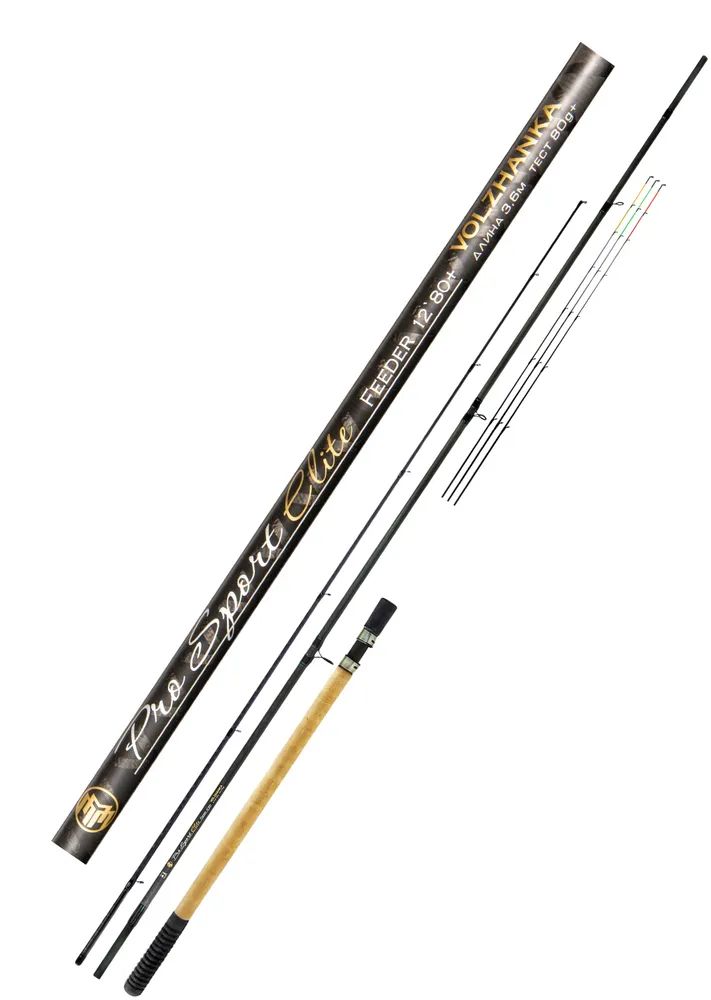 

Удилище фидер "Volzhanka Pro Sport Elit 12ft 60+" 3.6м (3секции+3) тест 60гр