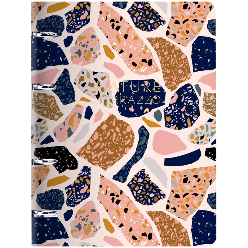 

Тетрадь на кольцах 80л, А5 Greenwich Line Лайт Utility, Terrazzo (клетка, тон, блок), 8шт