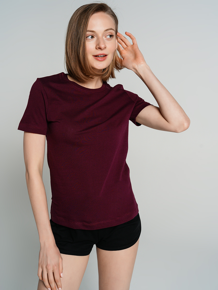 

Футболка женская ТВОЕ 59234 бордовая XS, 59234