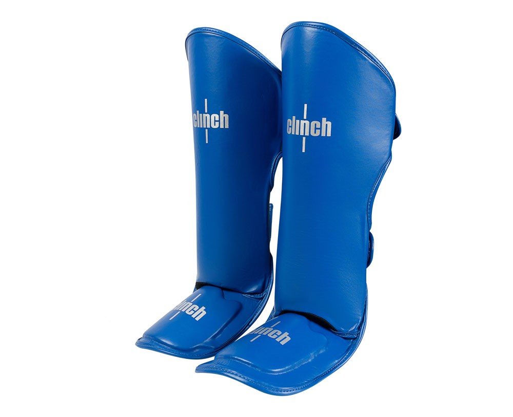 Защита голени и стопы Clinch Shin Instep Guard Kick синяя, размер S, 1 пара