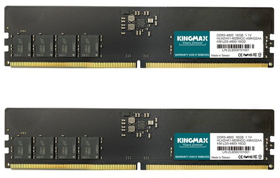 

Оперативная память KINGMAX (KM-LD5-4800-32GD), DDR5 2x16Gb, 4800MHz