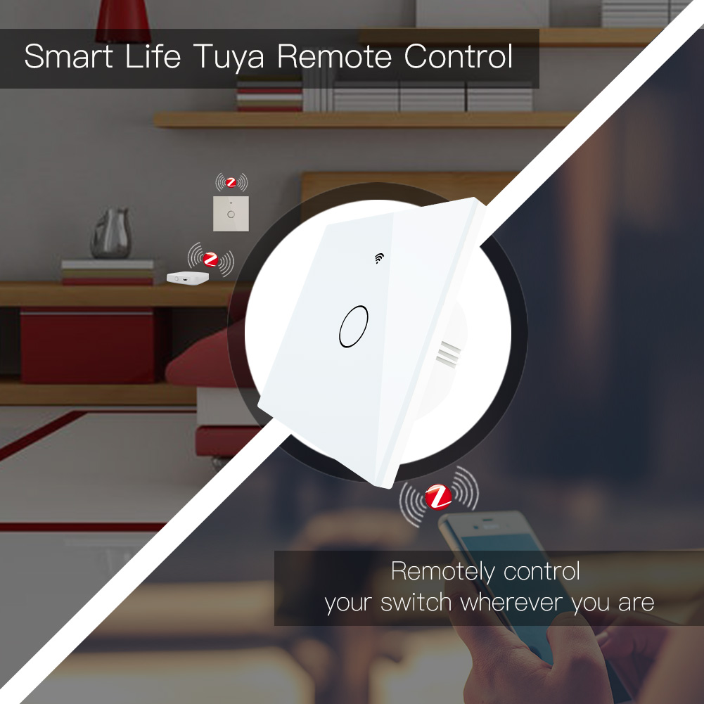 

Умный выключатель MOES Smart Switch ZS-EU1, работает с Алисой/Маруся, Белый, Smart Switch ZS-EU1