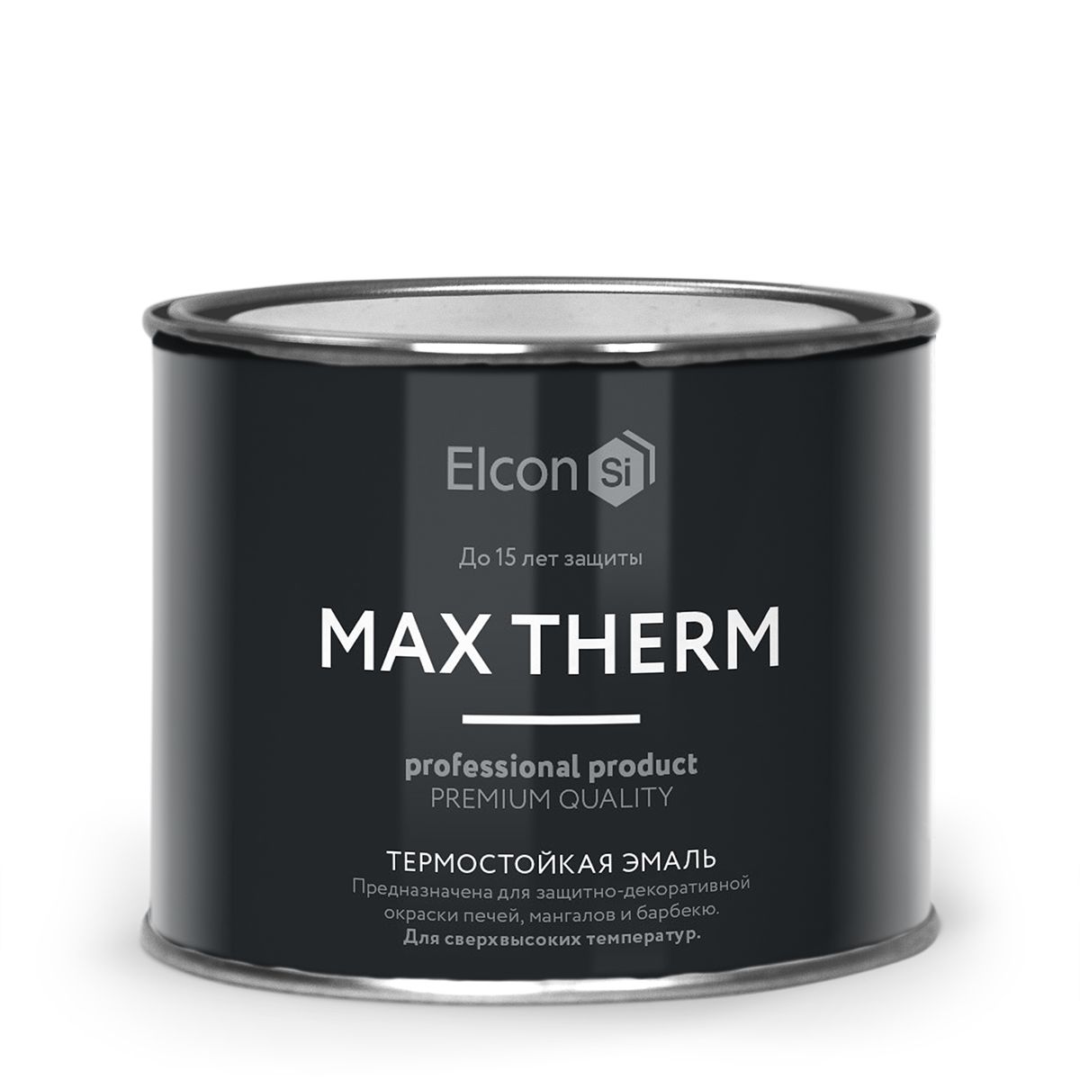 фото Краска elcon max therm термостойкая, до 1200 градусов, чёрная, 400 г