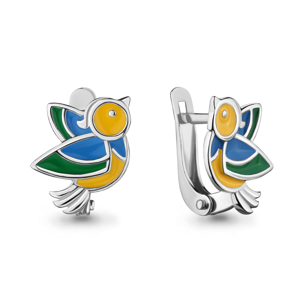 

Серьги из серебра с эмалью Aquamarine 33134_925_р, 33134_925_р