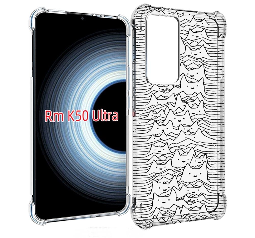 

Чехол MyPads черно белые коты 3D для Xiaomi 12T / Redmi K50 Ultra, Прозрачный, Tocco