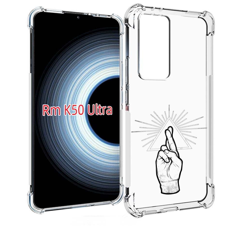 

Чехол MyPads черно белая рука для Xiaomi 12T / Redmi K50 Ultra, Прозрачный, Tocco