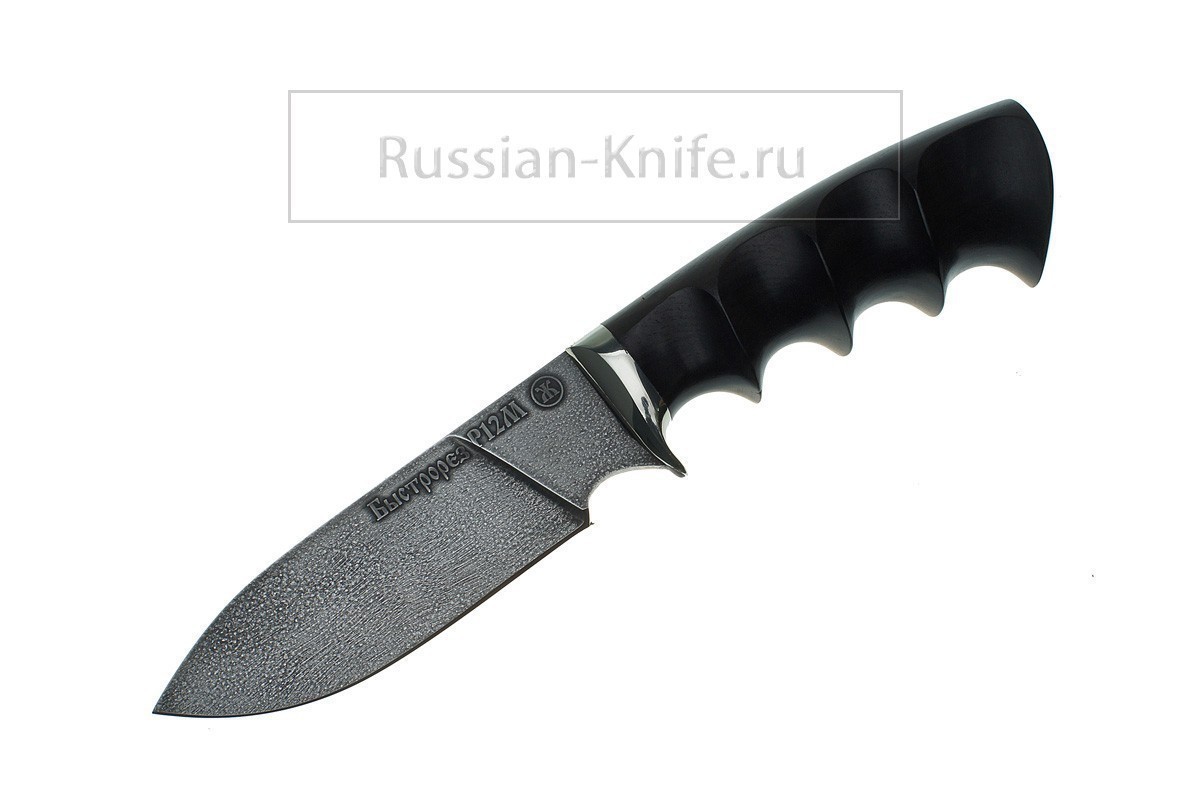 

Нож Бобр (сталь Р12М-быстрорез), граб, А.Жбанов