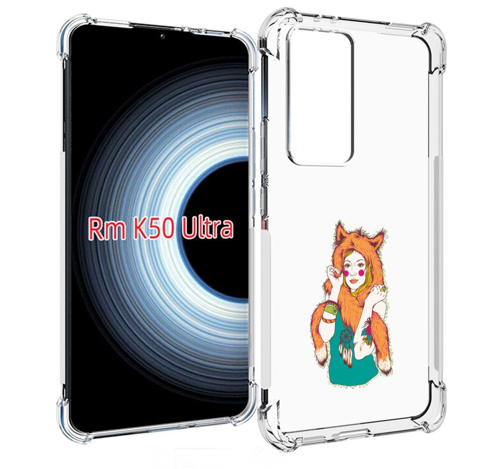 Чехол MyPads Девушка лиса для Xiaomi 12T / Redmi K50 Ultra