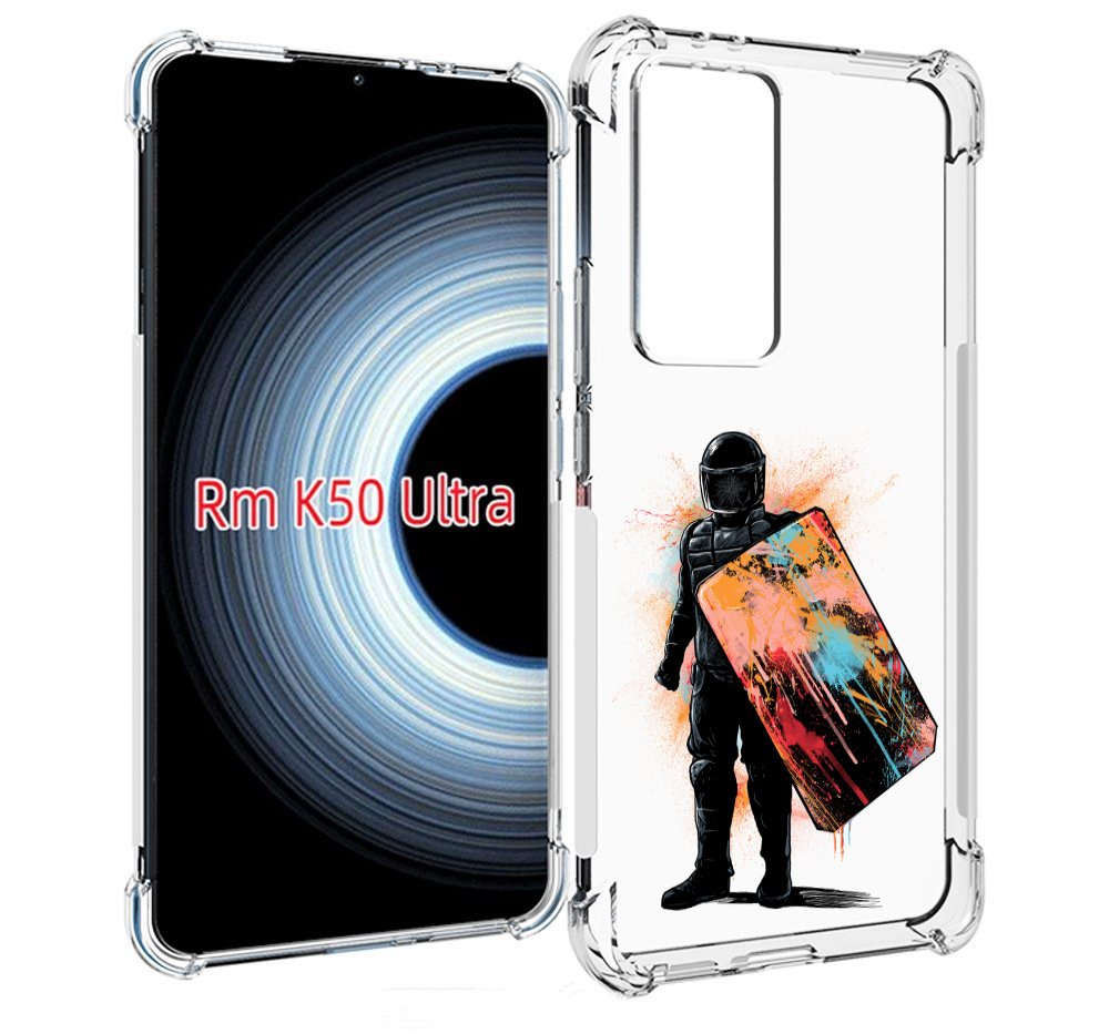Чехол MyPads солдат с красочным щитом для Xiaomi 12T / Redmi K50 Ultra