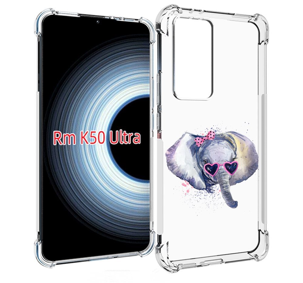 

Чехол MyPads слоник в очках для Xiaomi 12T / Redmi K50 Ultra, Прозрачный, Tocco