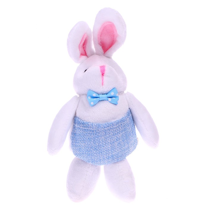Мягкая игрушка «Кролик», с карманом, 15 см, виды МИКС игрушка мягкая звери шарики 12 см микс 4 вида