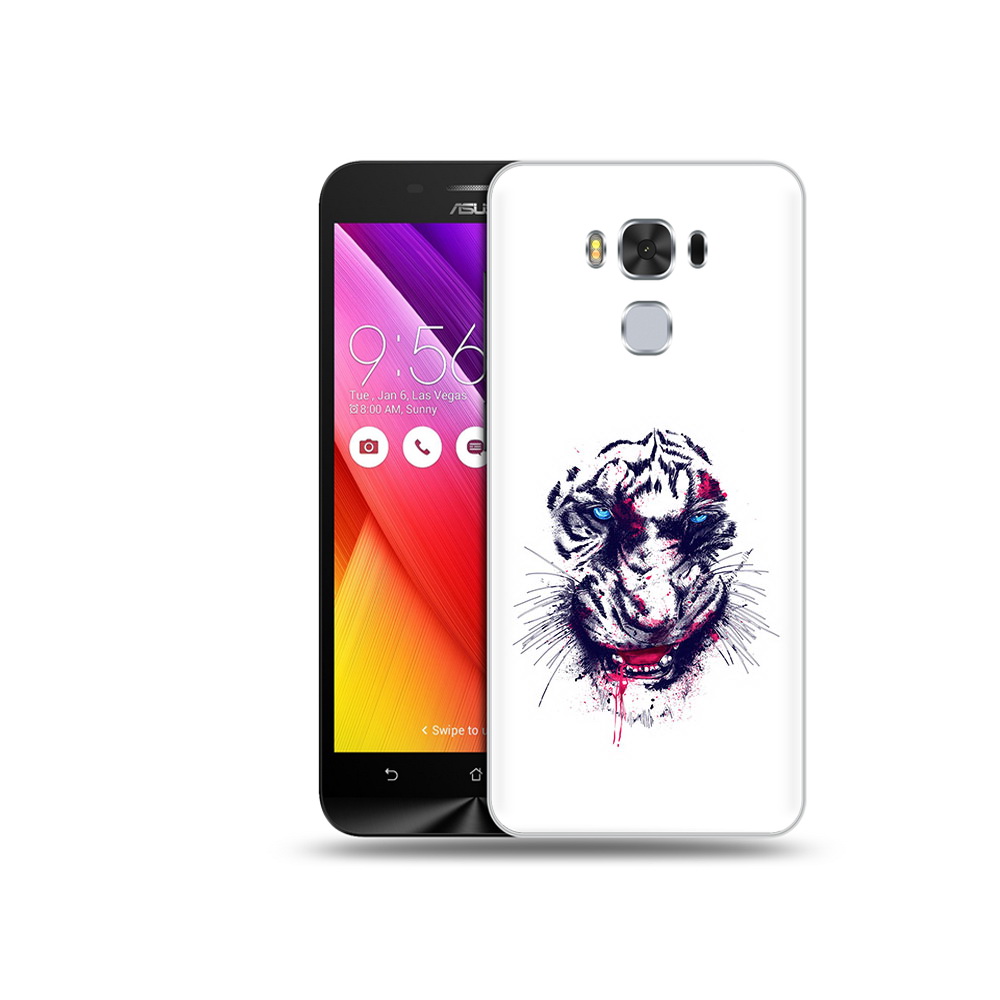 Чехол MyPads Tocco для Asus ZenFone 3 безумный тигр (PT49951.654.228)