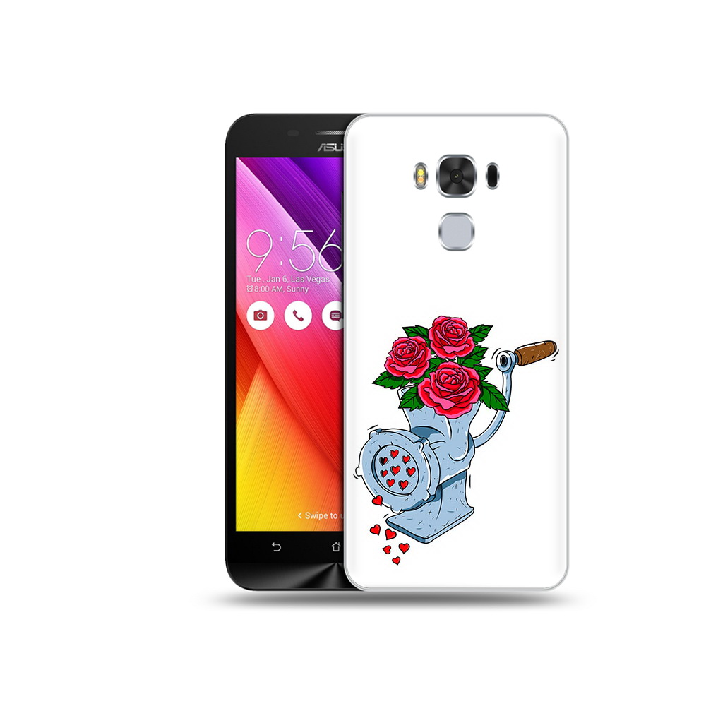 

Чехол MyPads Tocco для Asus ZenFone 3 Цветочные сердца (PT49951.654.199), Прозрачный, Tocco