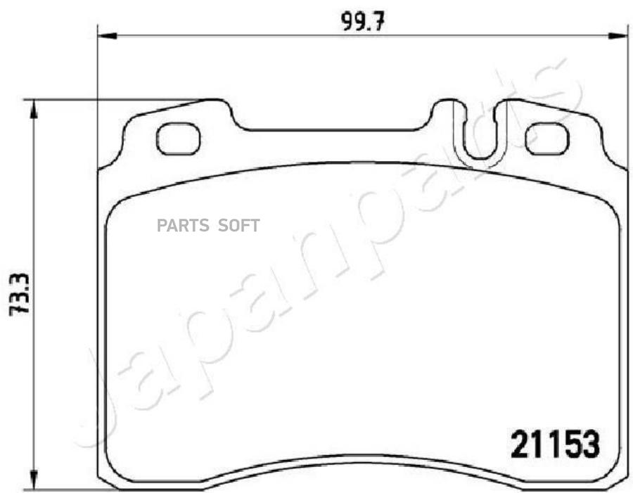 

Колодки тормозные MERCEDES W124/W210/R129 87-02 передние JAPANPARTS PA-0505AF