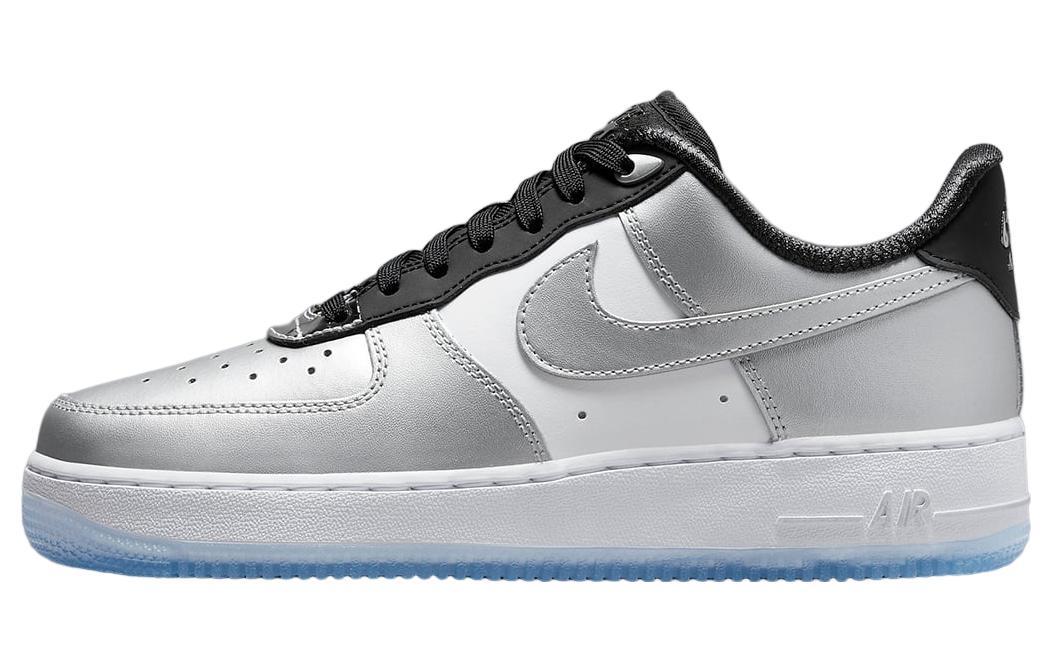 

Кеды унисекс Nike Air Force 1 Metallic Silver серебристые 38.5 EU, Серебристый, Air Force 1 Metallic Silver