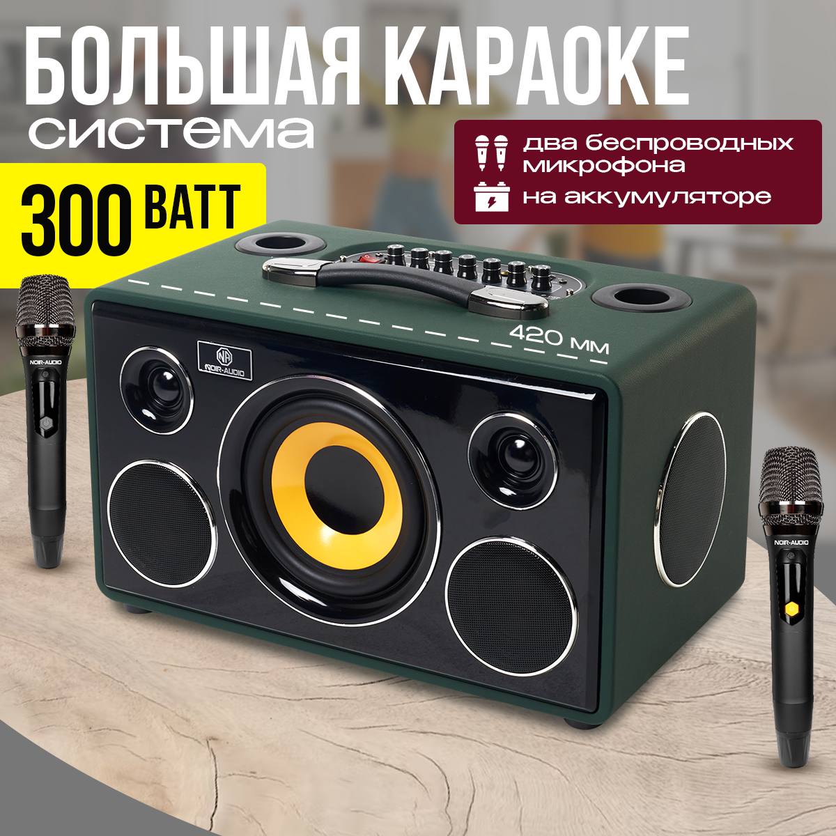 

Портативная колонка NOIR-audio Max-300 Dark Green, Зеленый, MAX-300