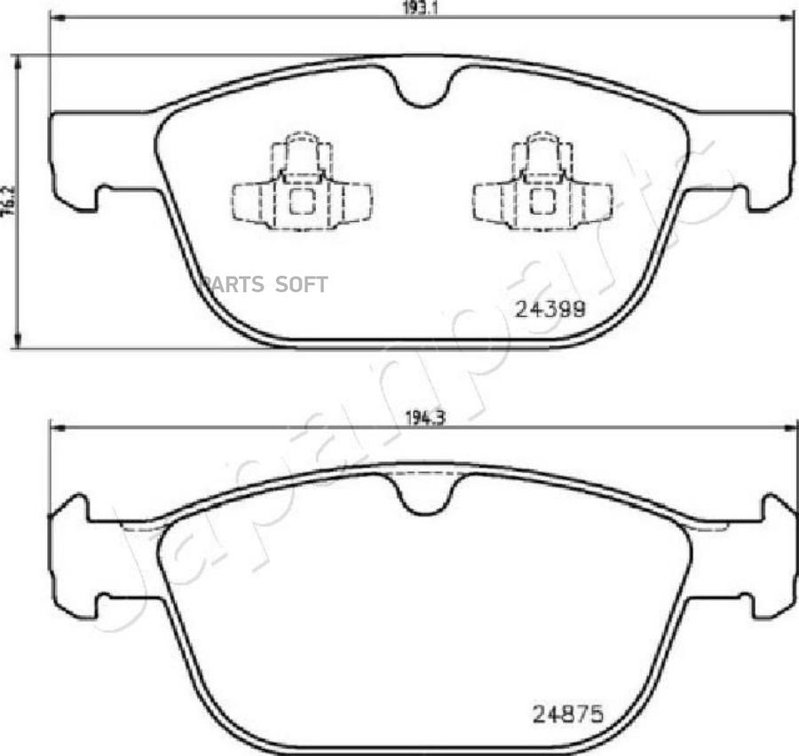 

Колодки тормозные VOLVO XC 60 08- передние JAPANPARTS PA-0334AF