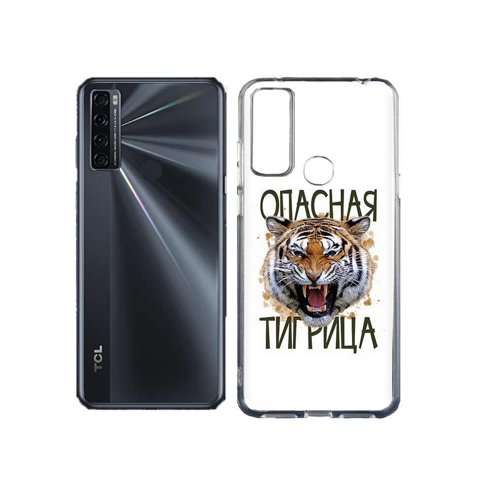 

Чехол MyPads Tocco для TCL 20L опасная тигрица, Прозрачный, Tocco