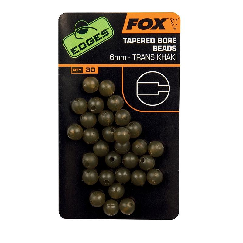 фото Шарик резиновый буферный edges 6mm tapered bore beads x 30 trans khaki