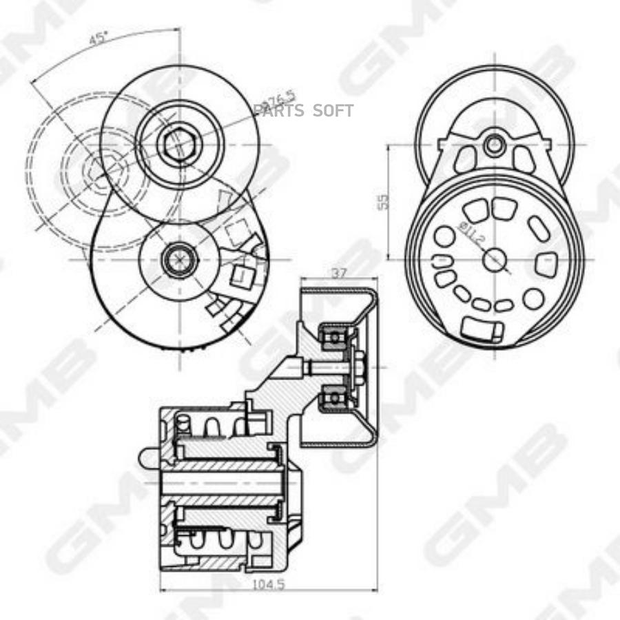 

Натяжитель Приводного Ремня Ford Transit 2,4d 00-06 GMB арт. GAT32340