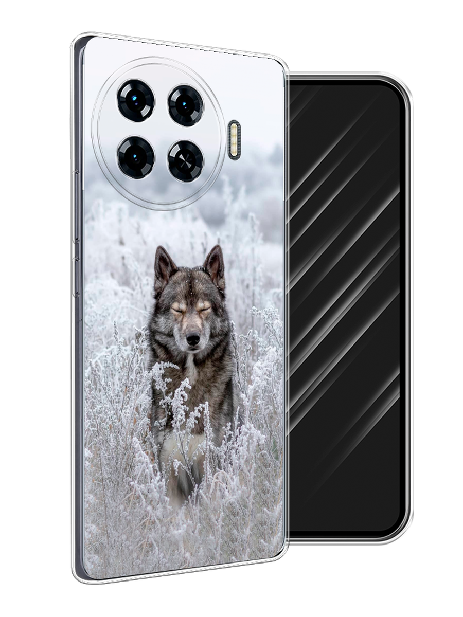 

Чехол Awog на Tecno Spark 20 Pro Plus "Волк в поле", Белый;черный, 305050-1