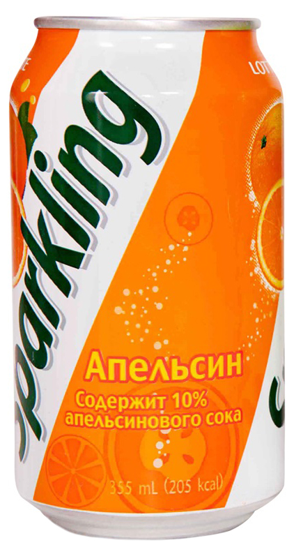 Газированный напиток Lotte Sparkling Апельсин 0,355 л