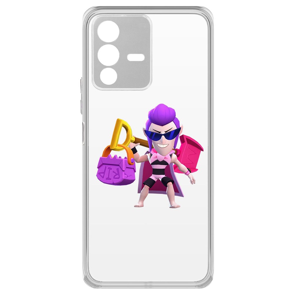 

Чехол-накладка Brawl Stars-Пляжный Мортис для Vivo V23 5G, Прозрачный