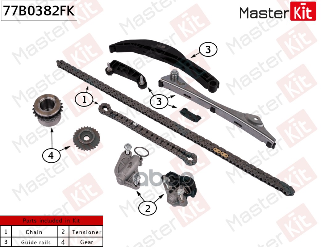 

Комплект Цепи Грм MASTERKIT 77B0382FK