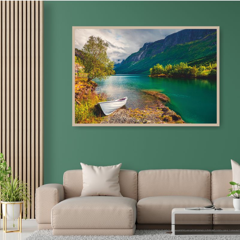 

Постер на холсте ПолиЦентр Летний Вид На Озеро Ловатнет В Норвегии 40х30 см, ЛетнийВидНаОзероЛоватнетВНорвегии