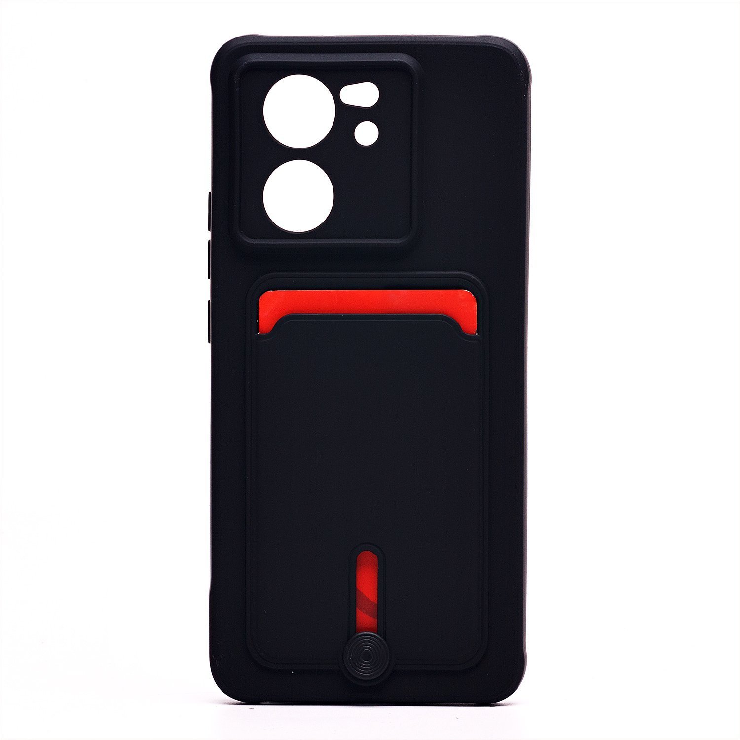 

Чехол для Xiaomi 13T (2306EPN60G), 13T Pro (23078PND5G) силиконовый с картхолдером 4, Черный