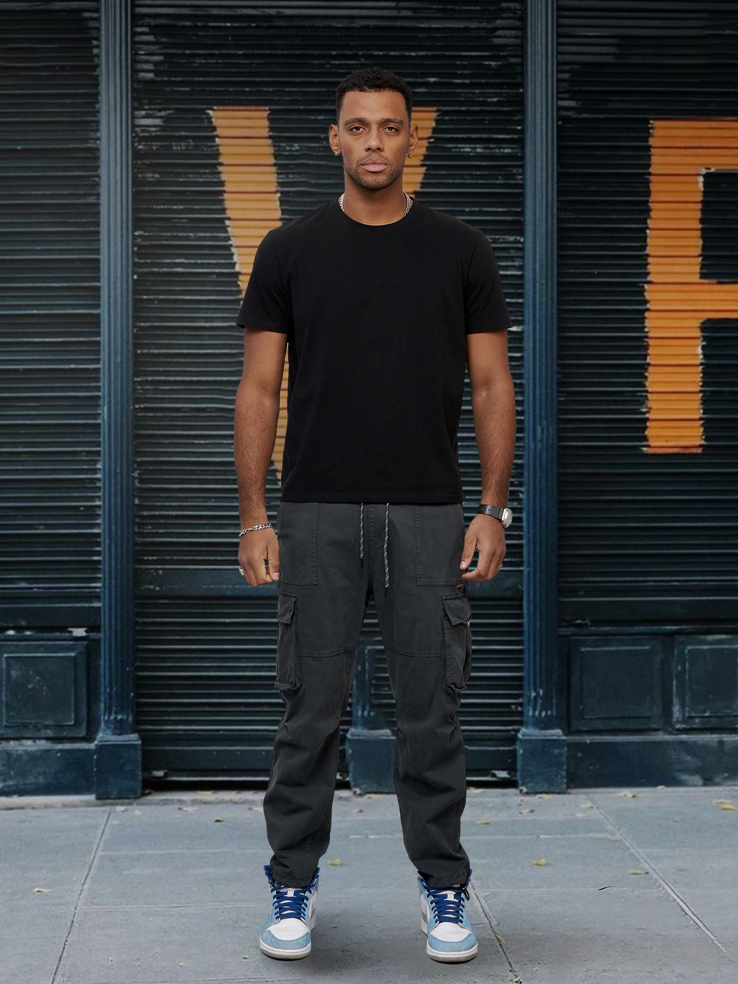 

Брюки мужские NoBrand OI-2421 серые S-M, Серый, OI-2421