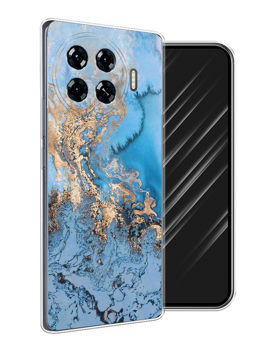 

Чехол Awog на Tecno Spark 20 Pro Plus "Морозная лавина синяя", Серебристый, 305050-1