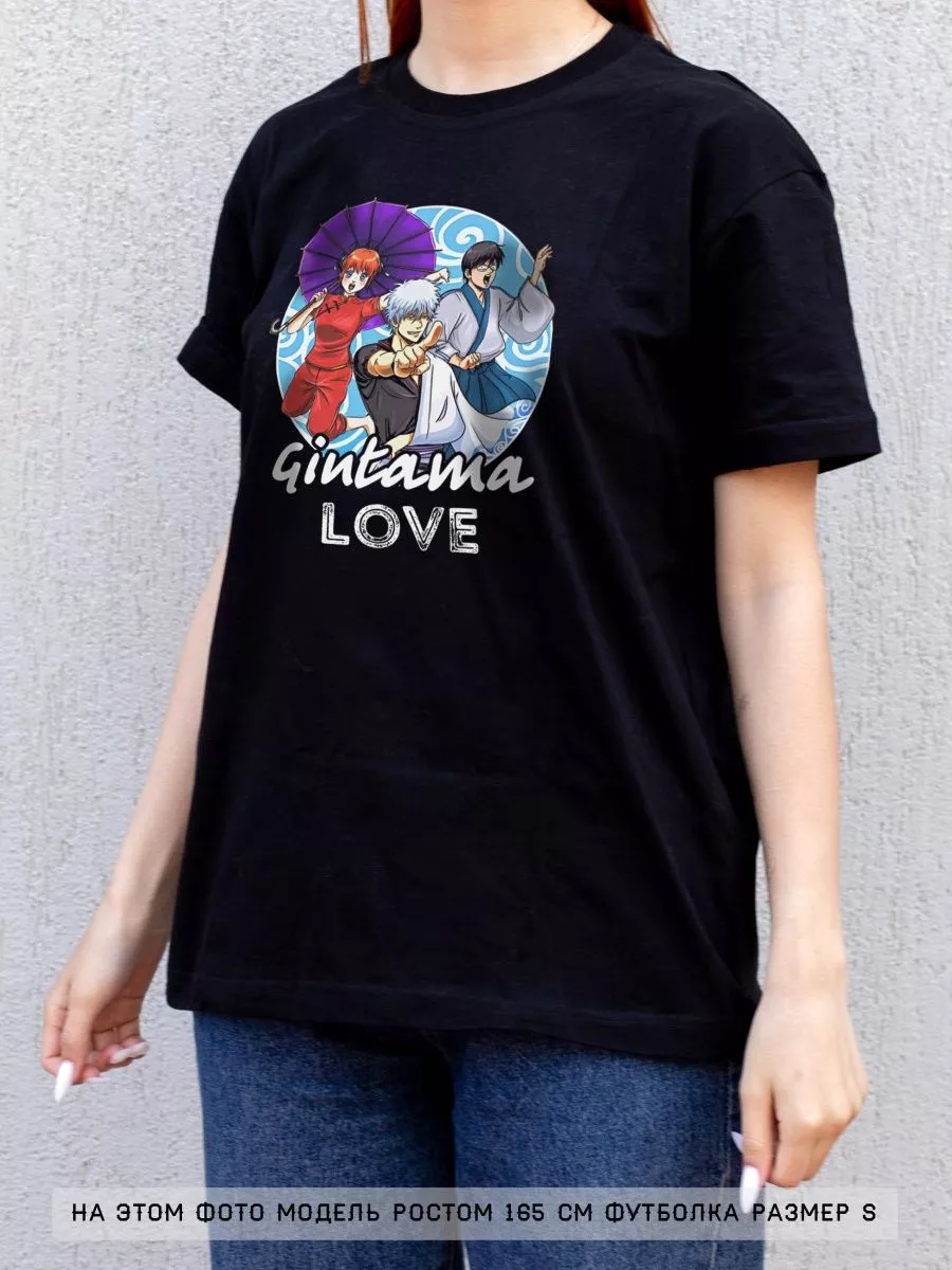 

Футболка женская Animania Гинтама черная XL, Черный, Гинтама