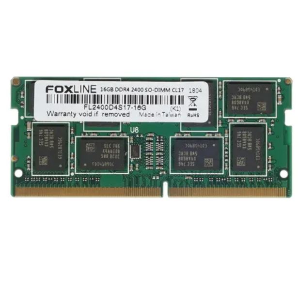 фото Оперативная память foxline (fl2400d4s17-16g), ddr4 1x16gb, 2400mhz