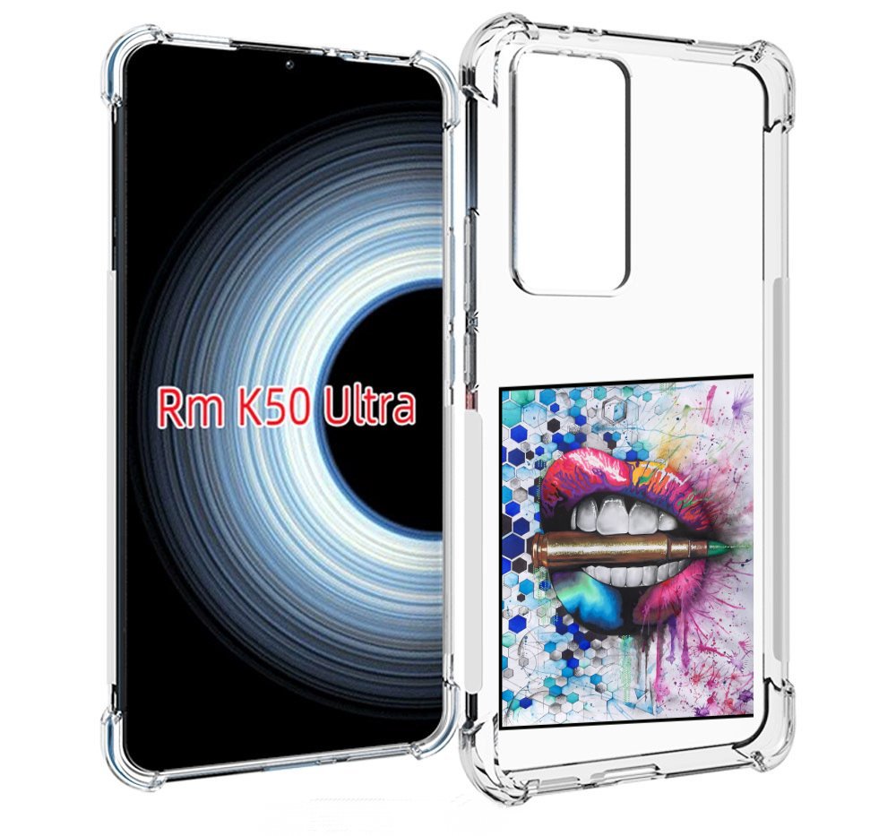

Чехол MyPads разноцветные губы с пулей для Xiaomi 12T / Redmi K50 Ultra, Прозрачный, Tocco