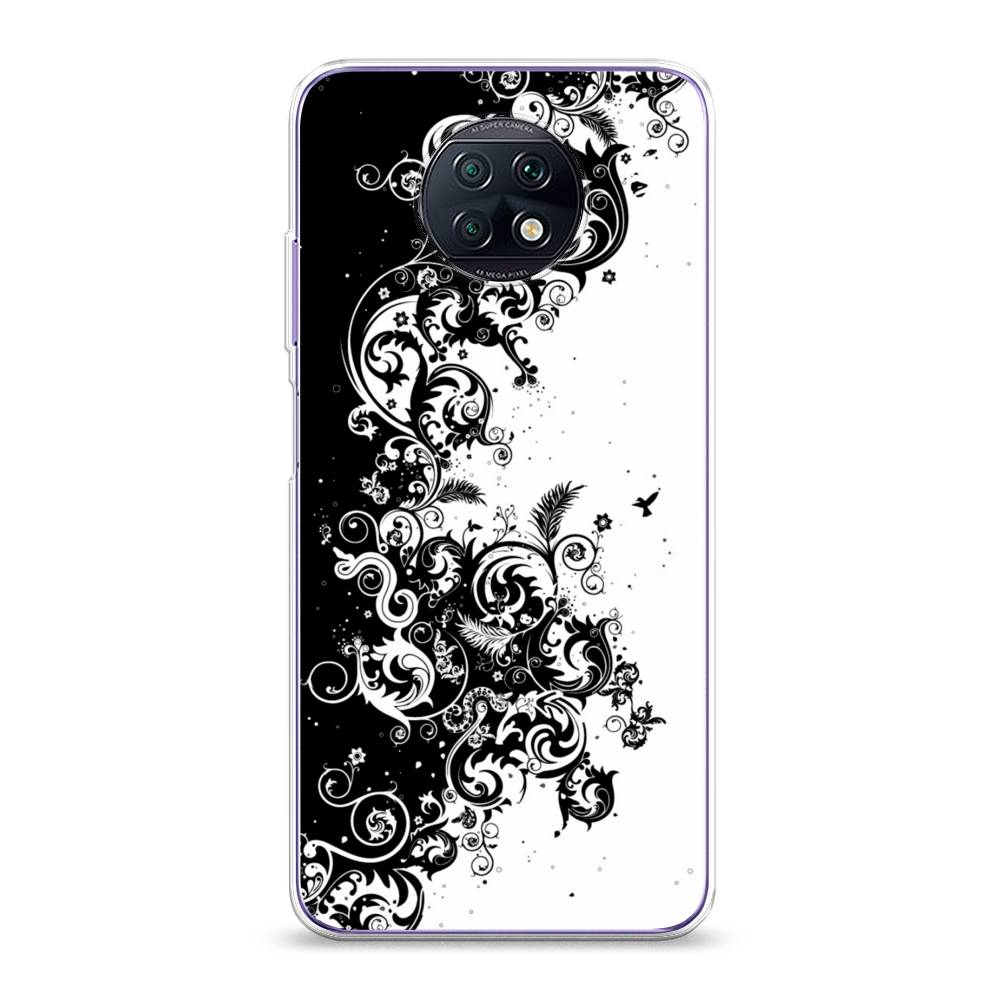

Чехол на Xiaomi Redmi Note 9T "Черно белый узор", Белый;черный;серый, 39650-3