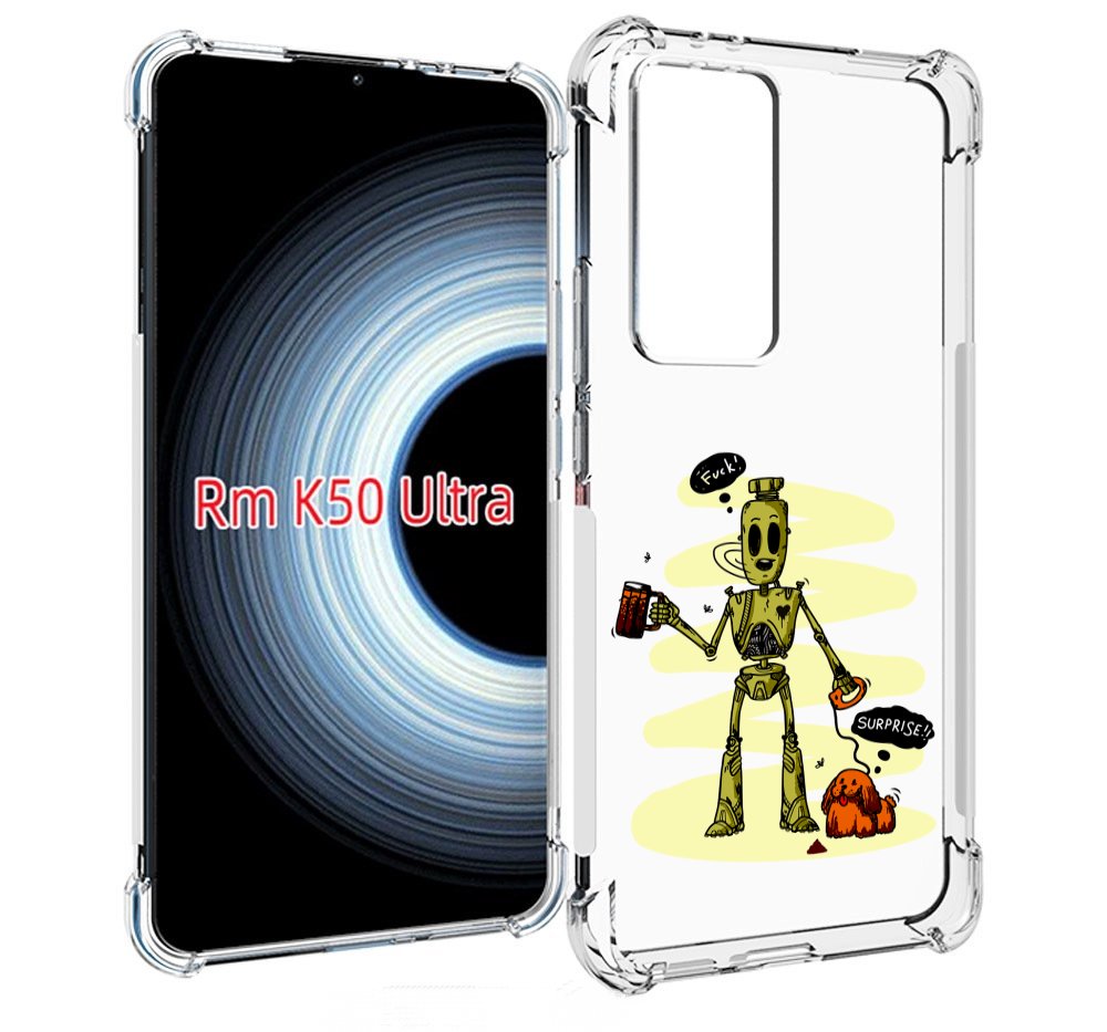 

Чехол MyPads прикольный робот для Xiaomi 12T / Redmi K50 Ultra, Прозрачный, Tocco