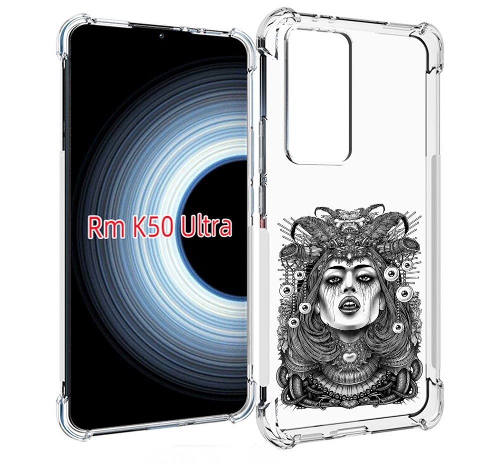 

Чехол MyPads портрет девушки черно белый для Xiaomi 12T / Redmi K50 Ultra, Прозрачный, Tocco