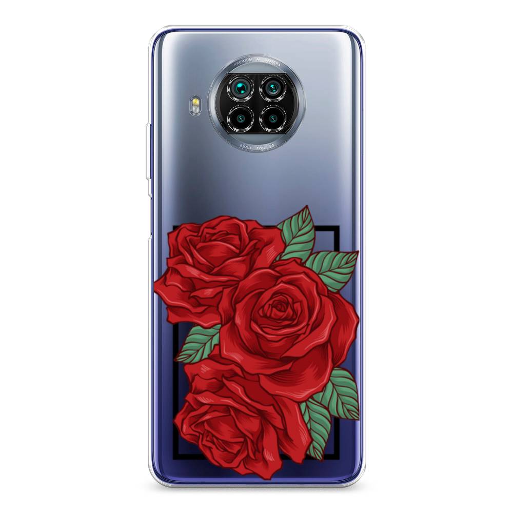 

Чехол на Xiaomi Mi 10T Lite "Три алые розы", Красный, 39150-2