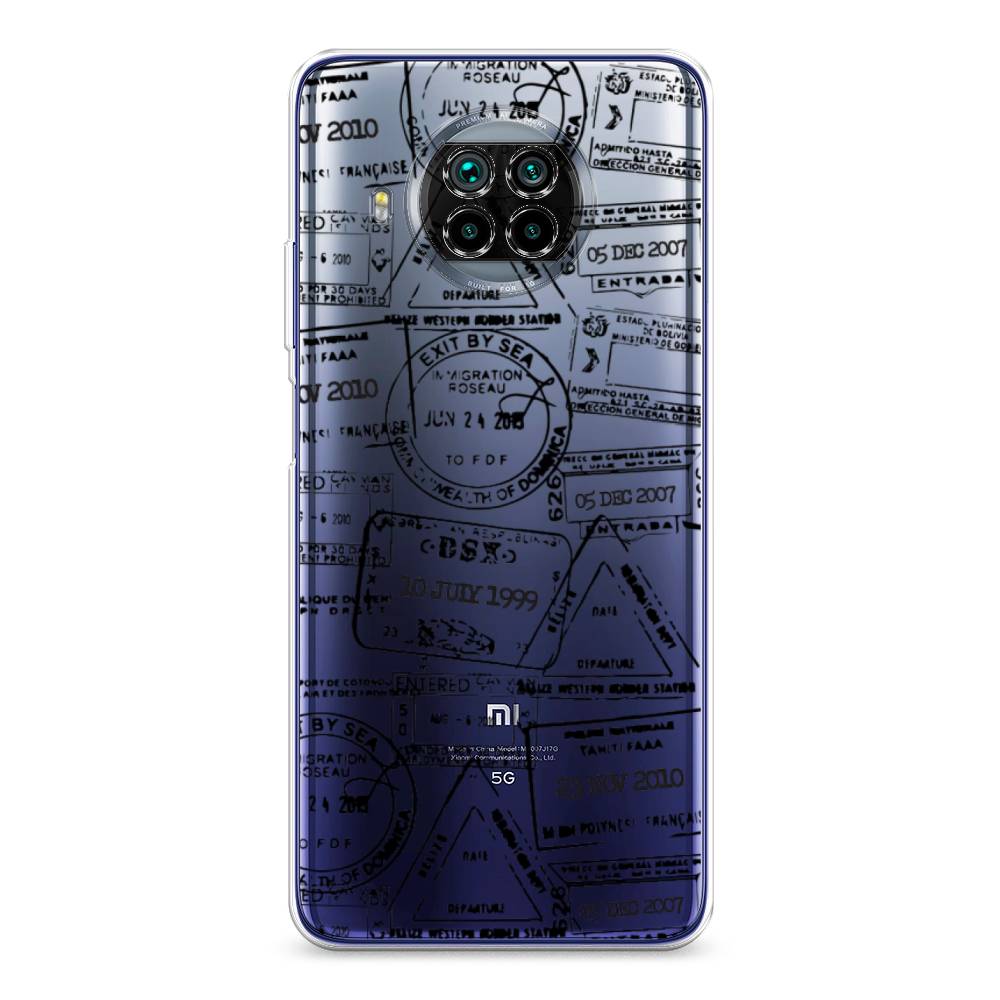 

Чехол на Xiaomi Mi 10T Lite "Visa stamps 2", Белый;черный;серый, 39150-2
