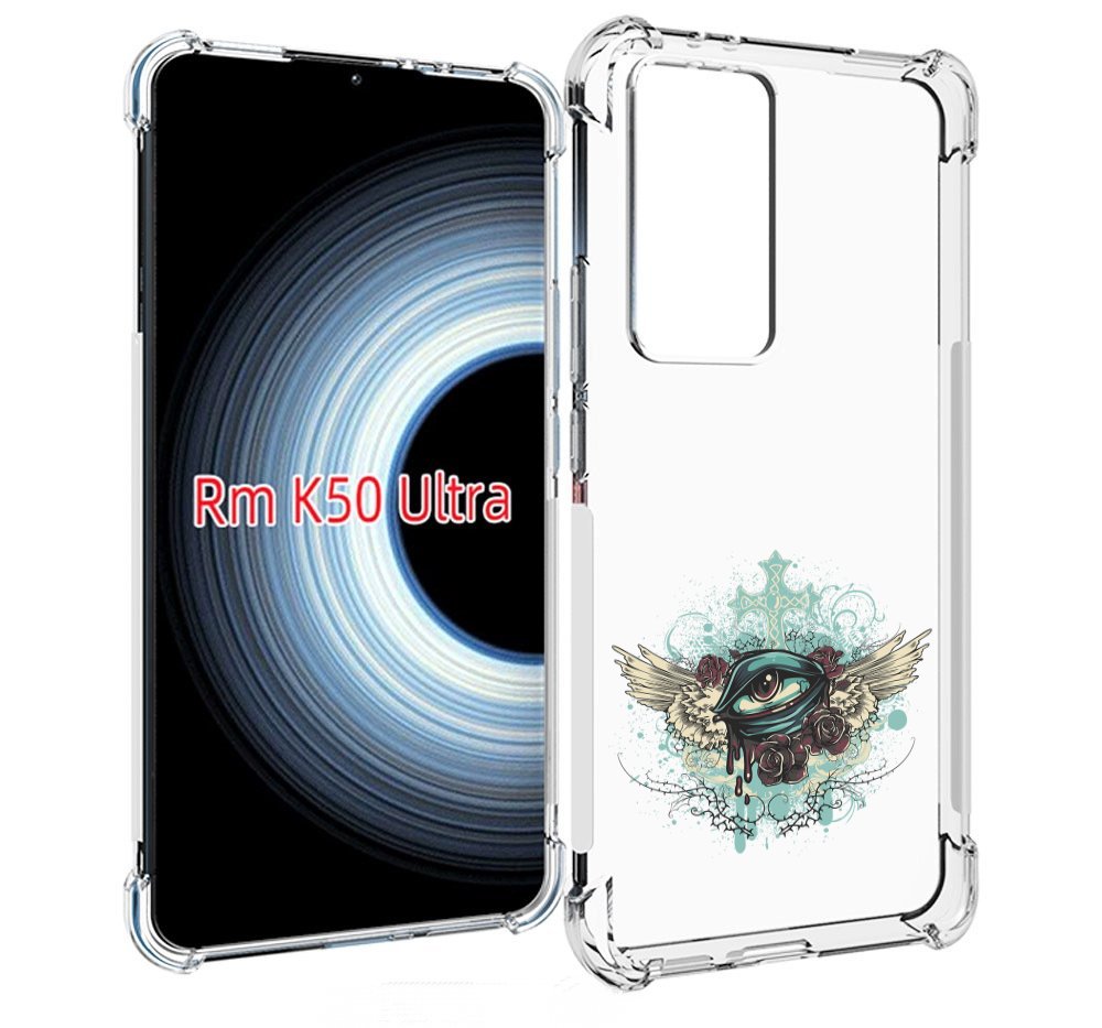 

Чехол MyPads плачущий глаз с крыльями для Xiaomi 12T / Redmi K50 Ultra, Прозрачный, Tocco