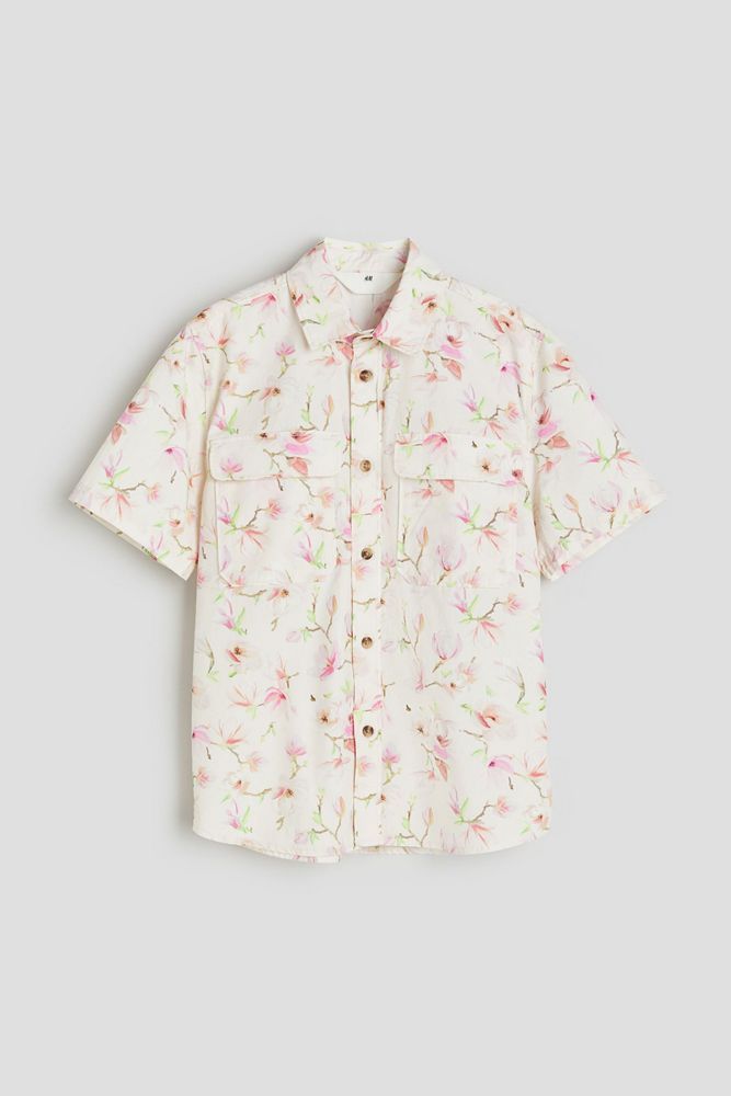 

Рубашка детская H&M 1216517, Натуральный белый цветочный, 140, 1216517