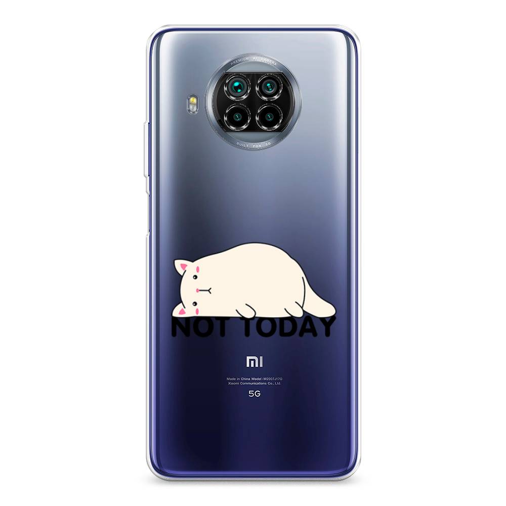 

Чехол на Xiaomi Mi 10T Lite "Cat not today", Белый;розовый;черный, 39150-1